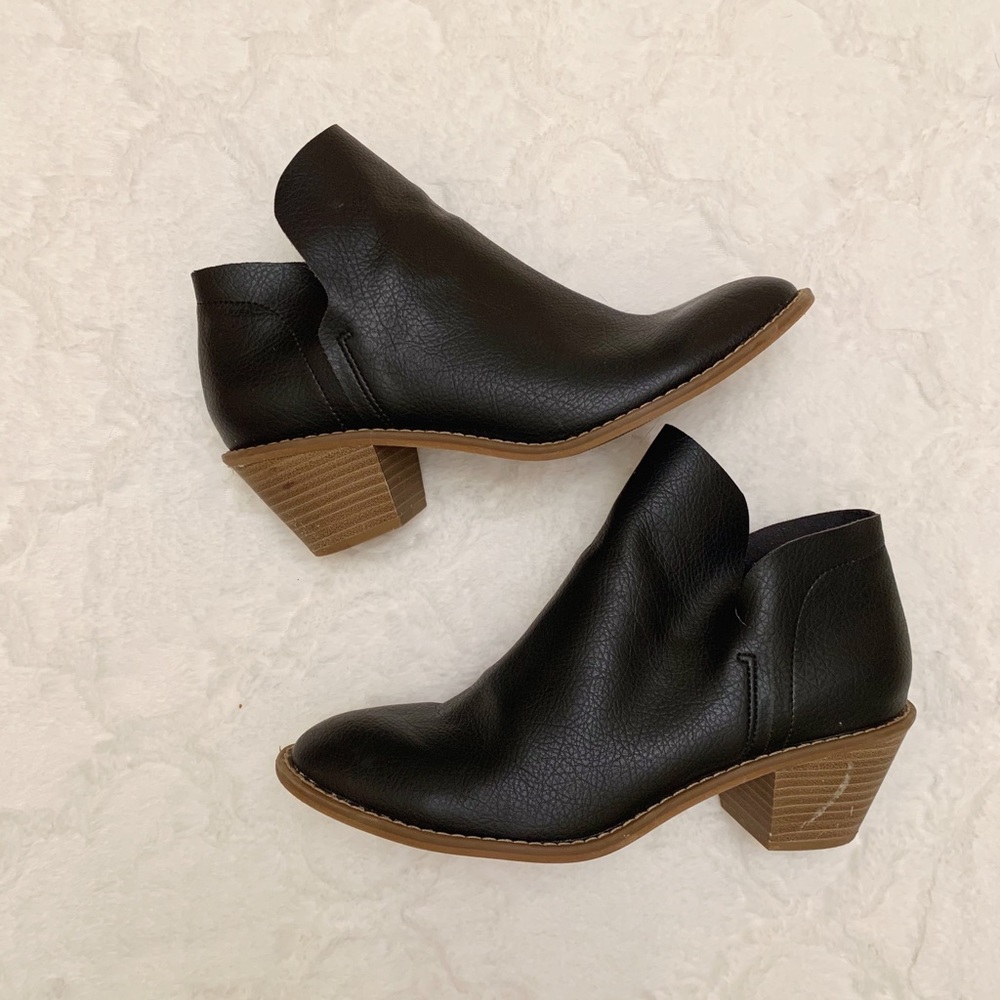 2 FOR $22 — Black ankle booties